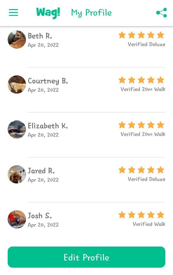 5 Star Pet Care Client Testimonials about the high quality of pet care services provided by TK as a pet sitter