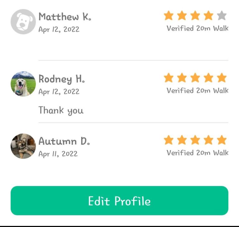 5 Star Pet Care Client Testimonials about the high quality of pet care services provided by TK as a pet sitter