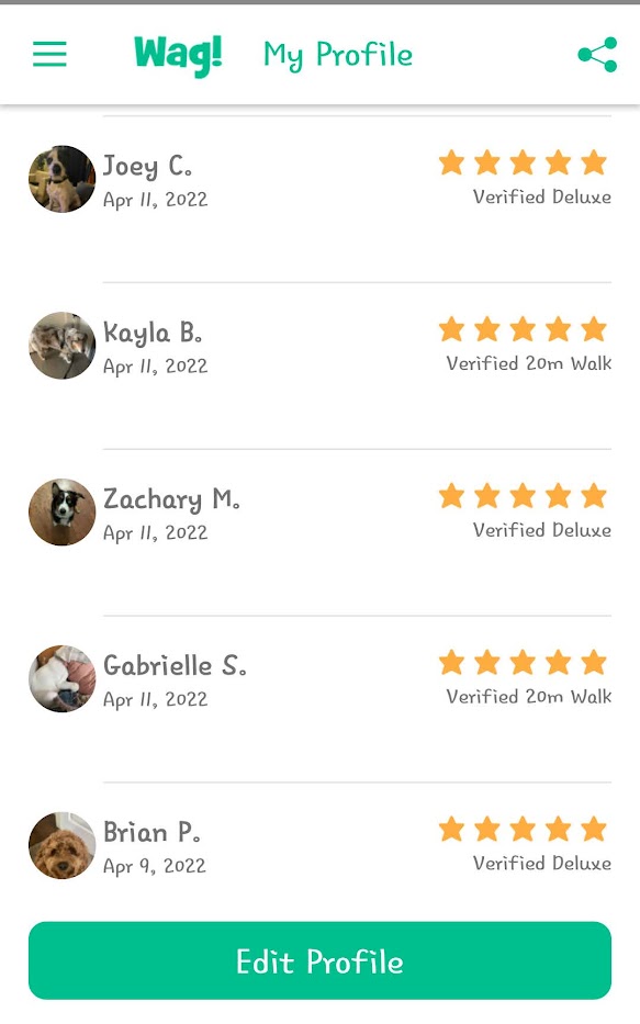 5 Star Pet Care Client Testimonials about the high quality of pet care services provided by TK as a pet sitter