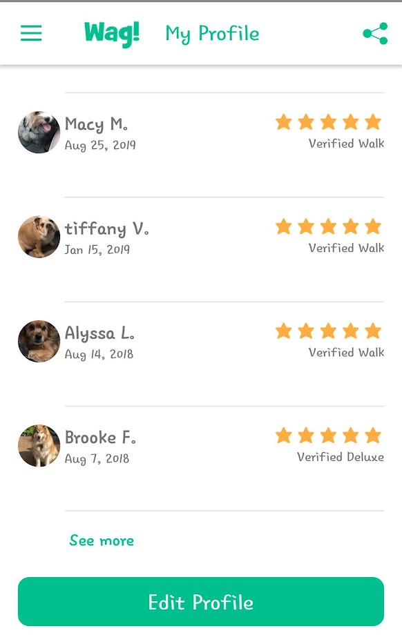 5 Star Pet Care Client Testimonials about the high quality of pet care services provided by TK as a pet sitter