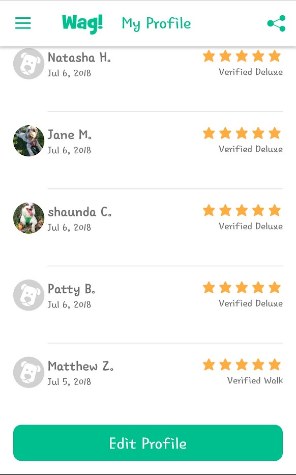 5 Star Pet Care Client Testimonials about the high quality of pet care services provided by TK as a pet sitter