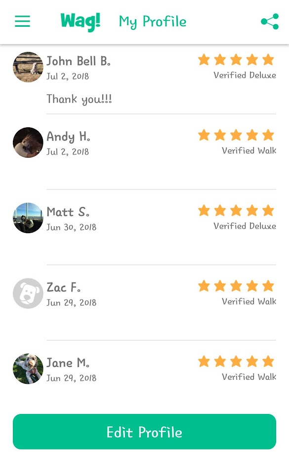 5 Star Pet Care Client Testimonials about the high quality of pet care services provided by TK as a pet sitter