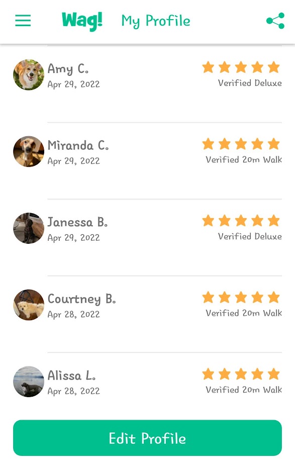 5 Star Pet Care Client Testimonials about the high quality of pet care services provided by TK as a pet sitter