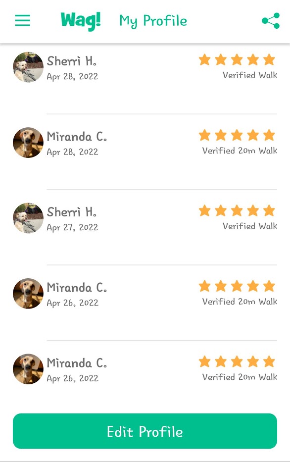 5 Star Pet Care Client Testimonials about the high quality of pet care services provided by TK as a pet sitter