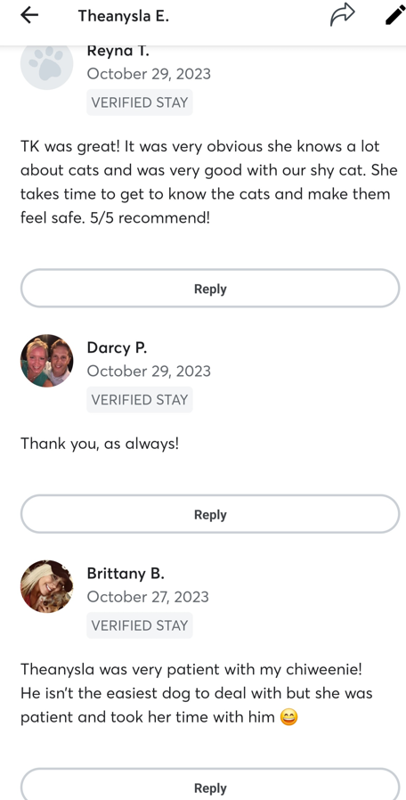 Rave Reviews from Pet Owners about TK's Quality Pet Care Services