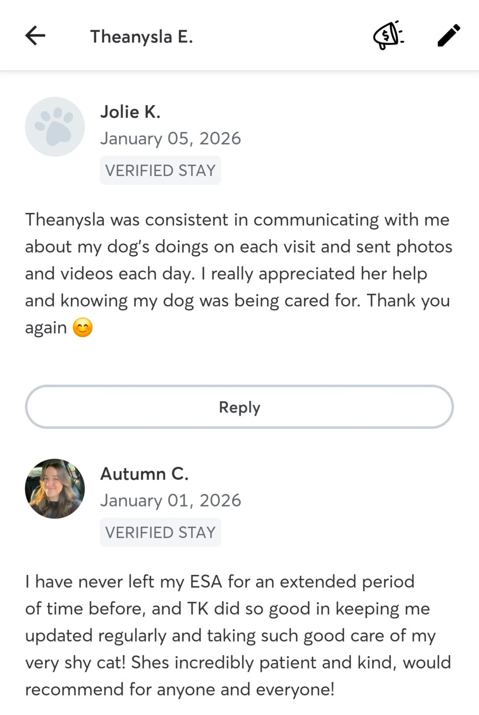 Rave Reviews from pet owners about why they love TK's pet care services